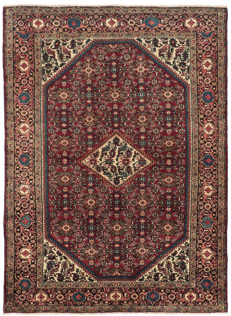 Hamedan Tappeto 150 x 210 (Iran) Annodato A Mano