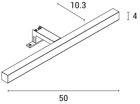Illuminazione a LED per specchi da bagno LED/7W/230V 4000K 50 cm IP44 cromo