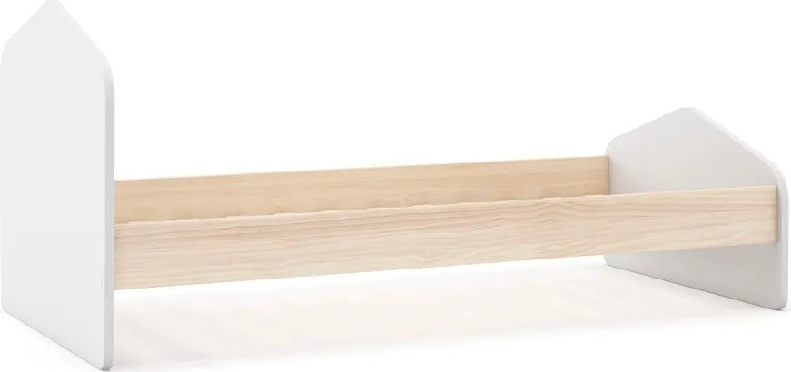 Letto per bambini bianco/naturale in pino 90x190 cm Estefania - Marckeric