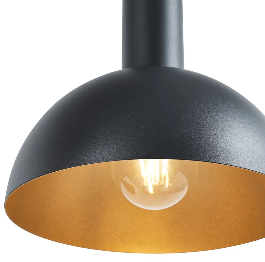 Lampada a sospensione moderna nera a 6 luci - Biles