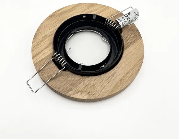 Set da 3 faretti da incasso TOBBY 1xGU10/20W/230V Ø 11,5 cm rovere/nero