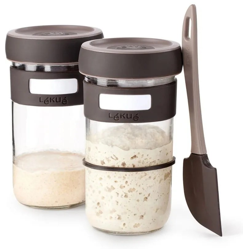 Set per lievito madre con spatola 2 pz 700 ml – Lékué