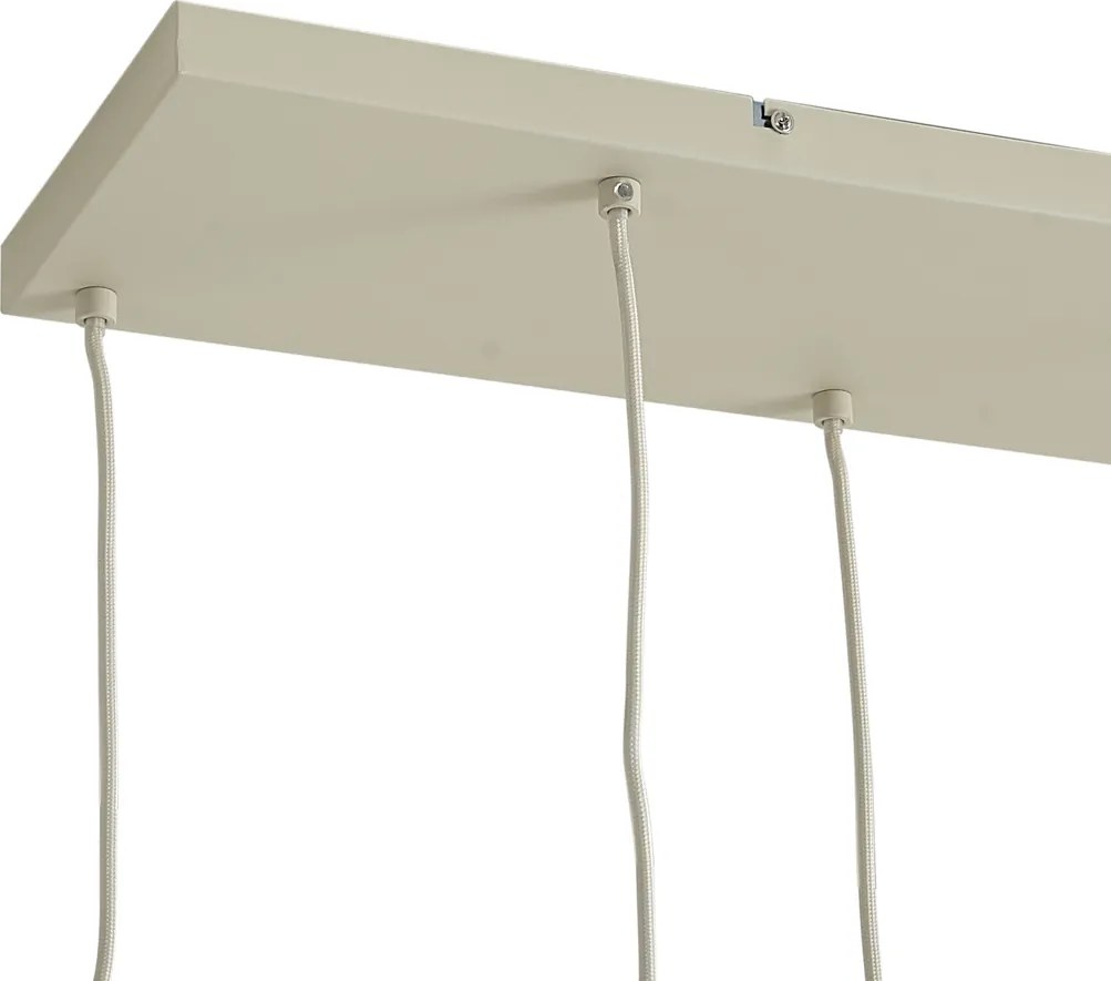 Lampada a sospensione scandinava beige con vetro bianco 6 luci - Wisp
