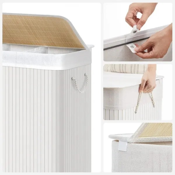 Cesto per la biancheria GUS bianco