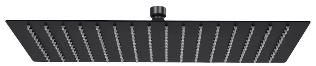 Testa Doccia A Pioggia Acciaio Inox 40x30 Cm Rettangolare Nera /