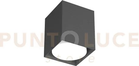 Plate plafoniera tubo h10 1 luce attacco gx53 grigio antracite