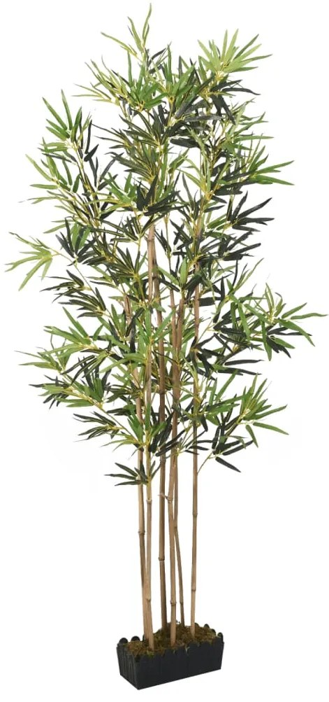 Albero Bambù Artificiale 552 Foglie 120 Cm Verde /