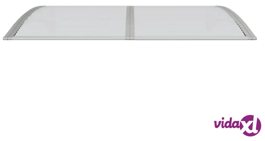 vidaXL Tettoia per Porta Grigia 150x100 cm Policarbonato