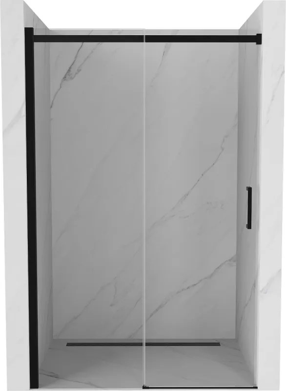 Mexen Omega porta doccia scorrevole 150 cm, trasparente, nero - 825-150-000-70-00
