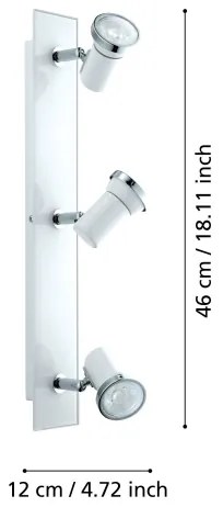 Eglo 95994 - Faretto LED da bagno TAMARA 1 3xGU10-LED/3,3W/230V