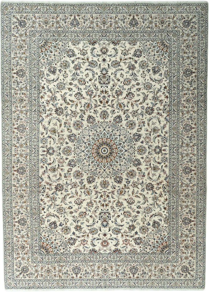 Kashan Tappeto persiano 250 x 350 Beige (Iran) Annodato A Mano