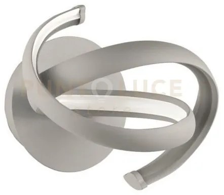 Applique lumen silver led 3000k 500lm 10w dimmerabile h.22cm