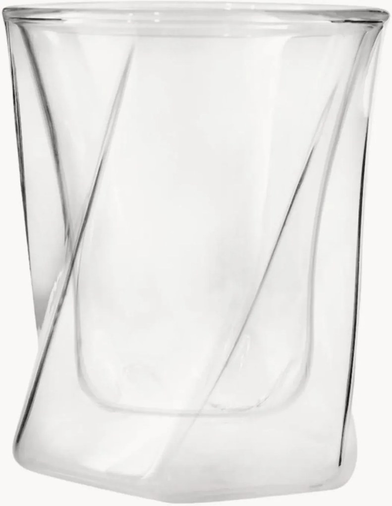 Set di 2 bicchieri da whisky in vetro borosilicato Cristallo