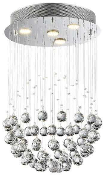 LUXERA 62413 - Lampadario fisso di cristallo XAVER 4xGU10/50W/230V