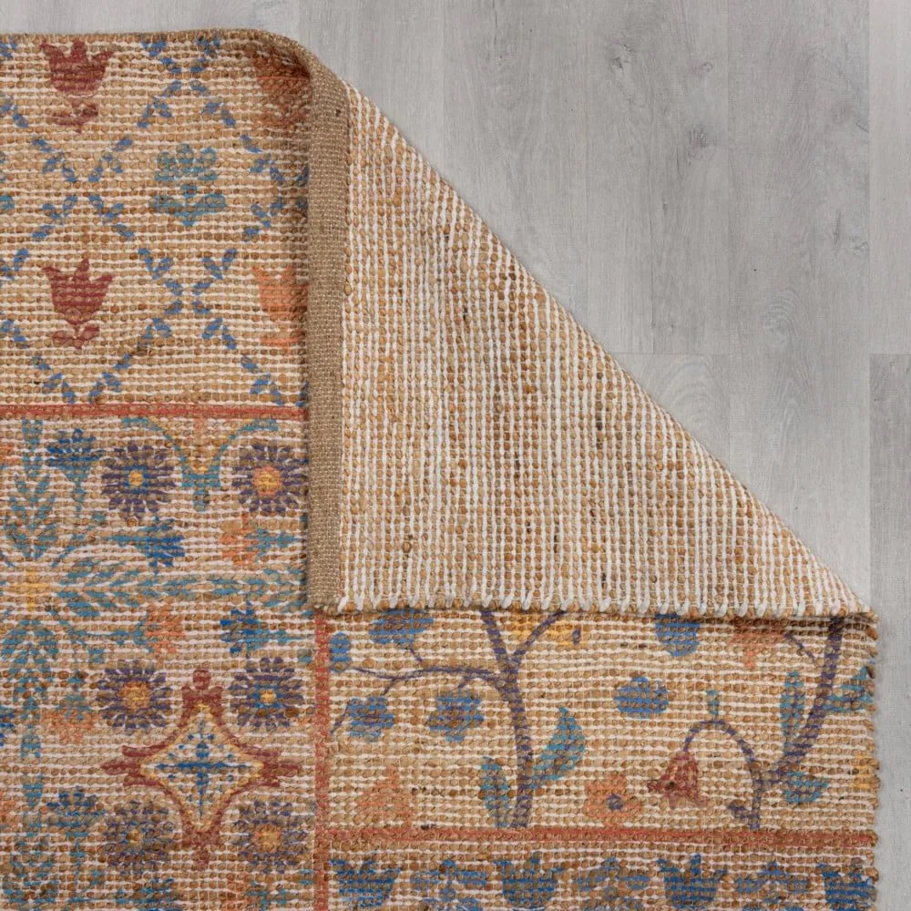 Tappeto di colore naturale in misto iuta tessuto a mano 160x230 cm Taylor Patchwork – Flair Rugs