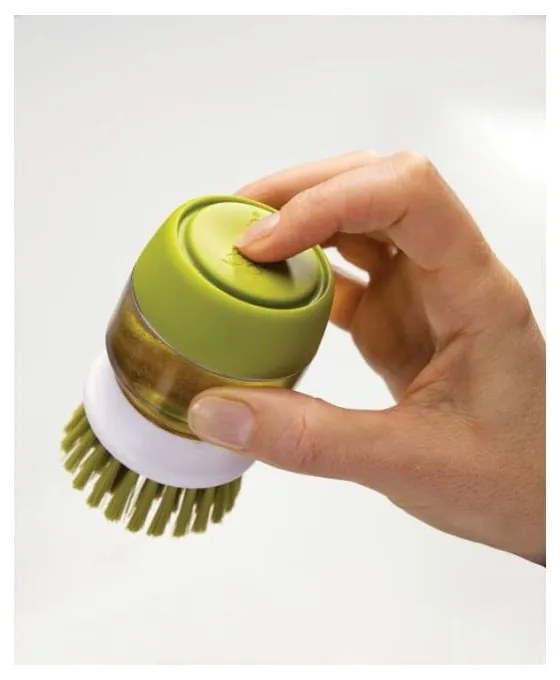 Spazzola grigia con dispenser e supporto Palm Scrub - Joseph Joseph