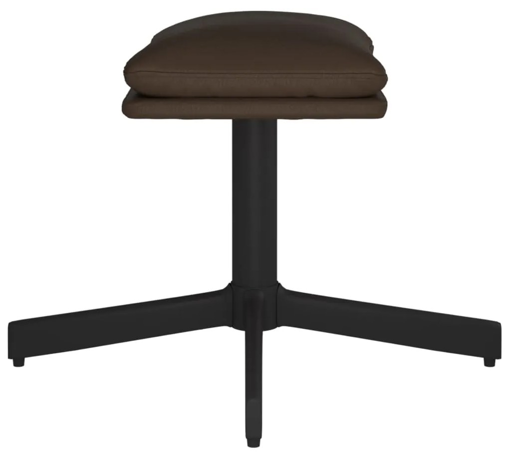 Poggiapiedi marrone 60x60x36 cm in similpelle