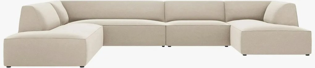 Divano angolare Ruby 7 posti in velluto - L366 cm