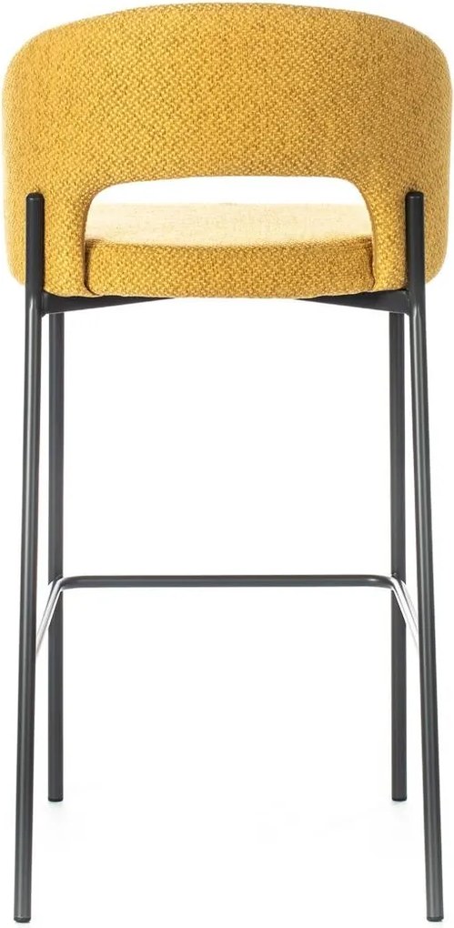 Set 2 Sgabelli 52x50x89 cm in Tessuto Greta Giallo...