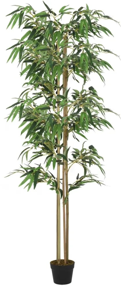 Albero Bambù Artificiale 1520 Foglie 200 Cm Verde /