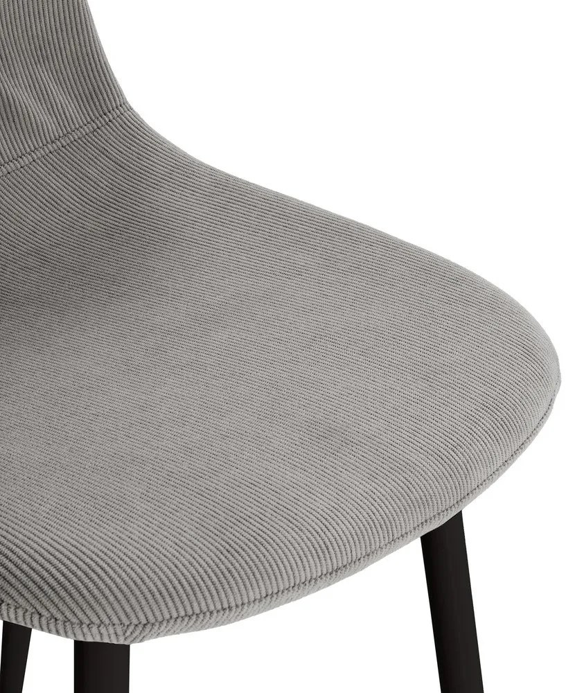 Sedie da pranzo in set grigio chiaro in imbottito 4 pz Minka – Marckeric