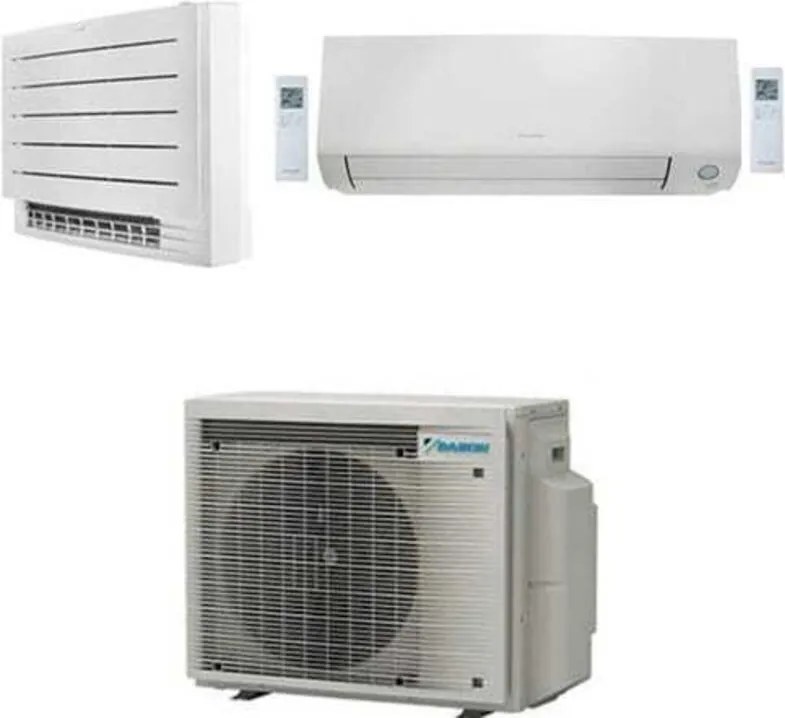 Daikin - Climatizzatore garanzia italia Serie Perfera All Seasons + fvxm-a Pavimento Perfera R32 Dual Split Inverter 9000 + 12000 btu con u.e.