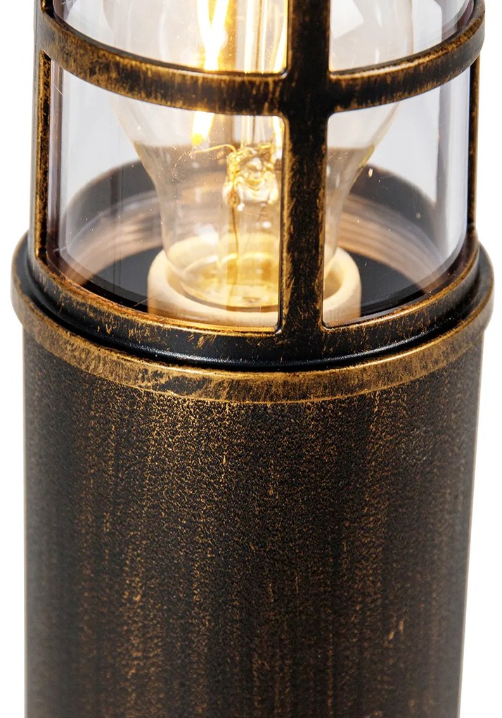 Lampada da terra per esterni vintage oro antico IP54 50 cm - Kiki