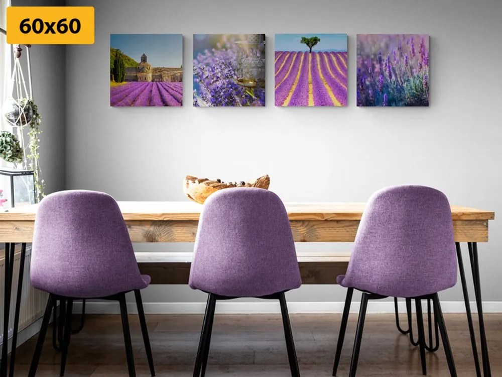 Set di quadri – Ricchezza della lavanda