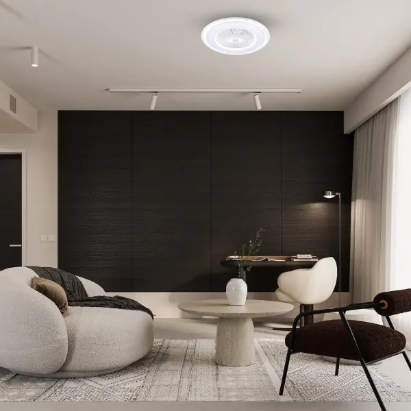 Plafoniera LED dimmerabile con ventola ZONDA LED/48W/230V bianco + TC