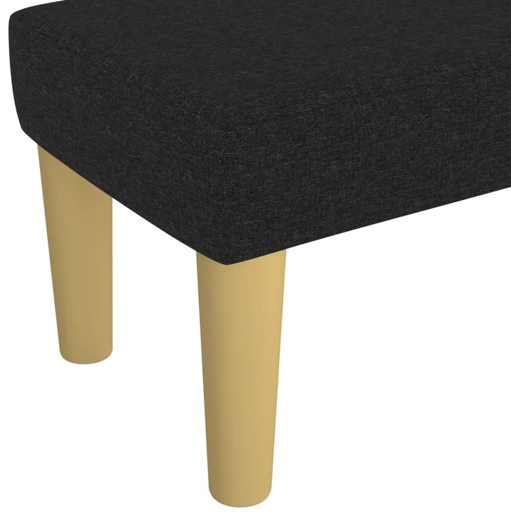 Panca nera 70x30x30 cm in tessuto