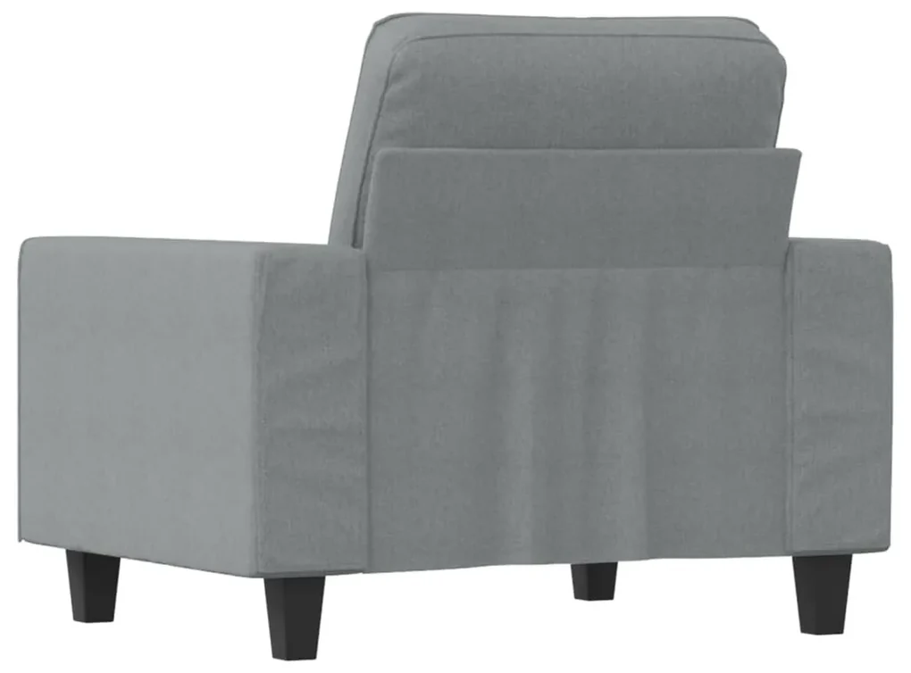 Poltrona grigio chiaro 60 cm in tessuto