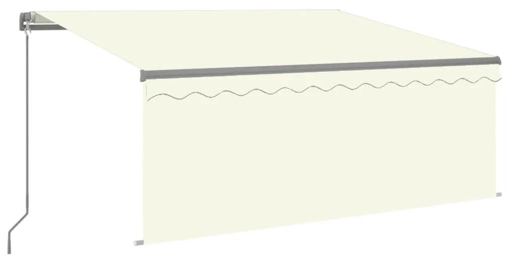 Tenda da Sole Retrattile Manuale con LED 3x2,5 m Crema