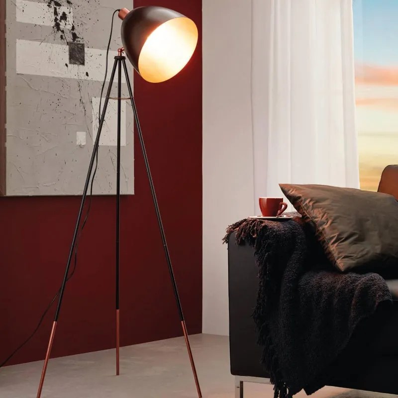 Lampada da terra Chester in acciaio, H 135.5 cm, E27 MAX60W EGLO