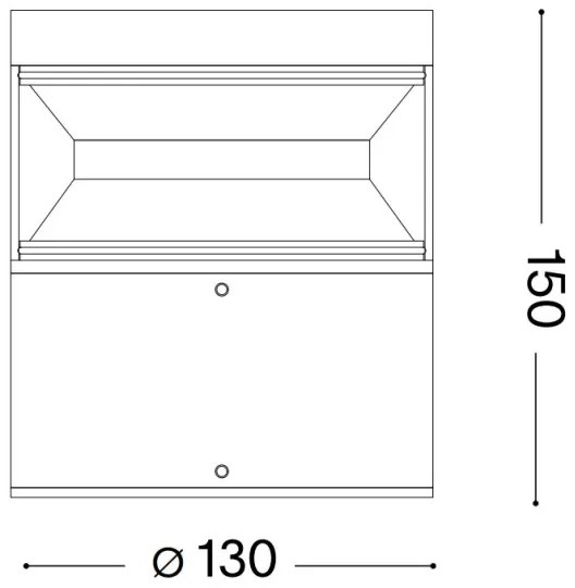 Ideal Lux - Lampada LED da esterno BOEING LED/14W/230V 15 cm IP65 nero