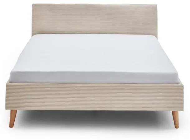 Letto matrimoniale imbottito beige rete non inclusa 140x200 cm Wicki – Meise Möbel