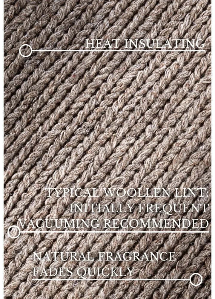 Tappeto marrone chiaro in lana intrecciata 60x90 cm Francois - Villeroy&amp;Boch