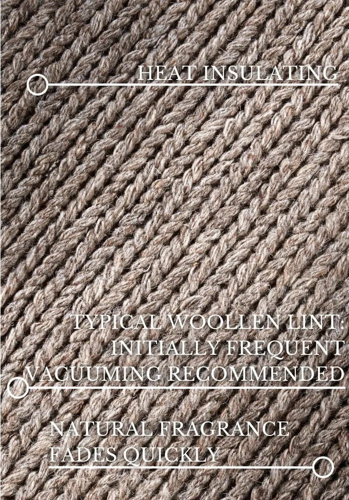 Tappeto rotondo marrone chiaro in lana tessuto a mano ø 200 cm Francois - Villeroy&Boch