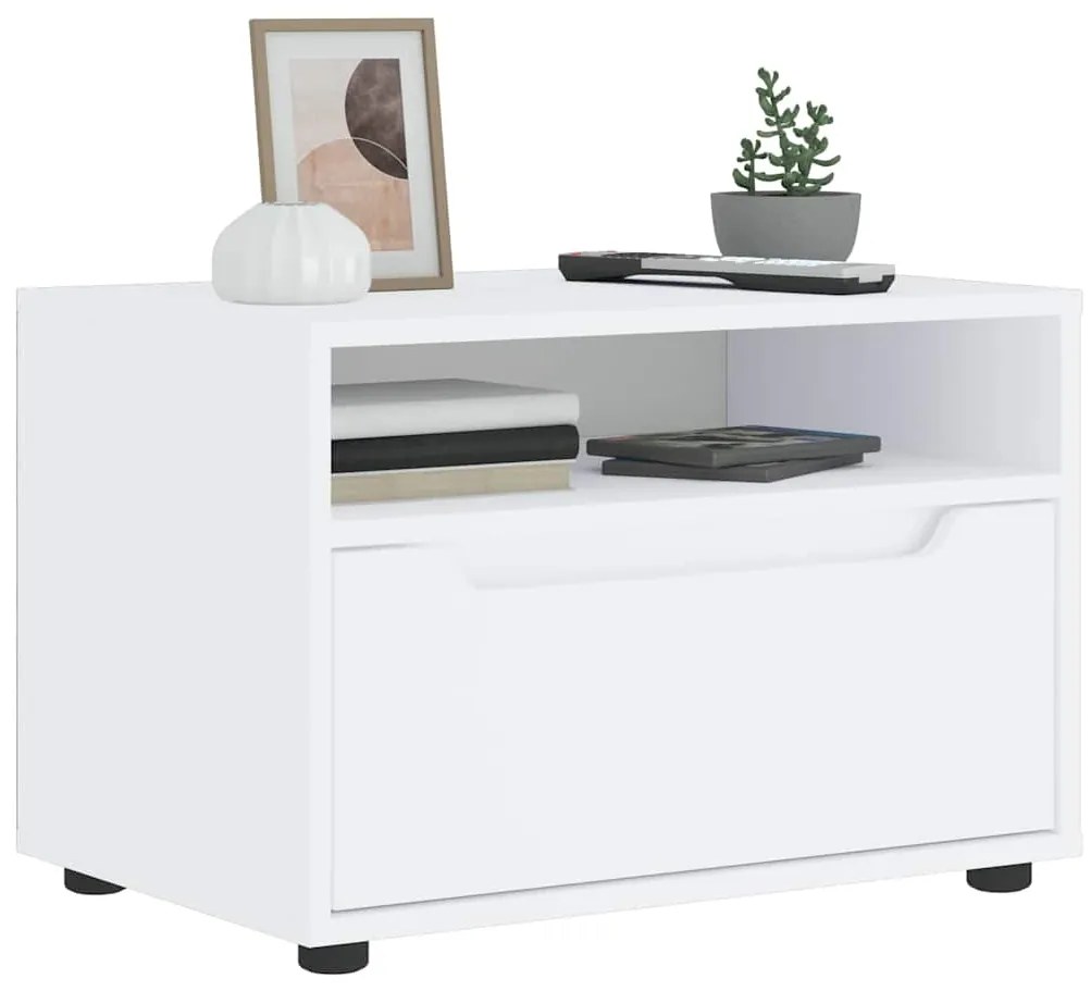 Mobile Tv Vısnes Bianco 60x40x38 Cm İn Legno Multistrato /
