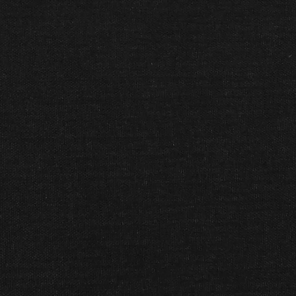 Giroletto con Testiera Nero 140x200 cm in Tessuto