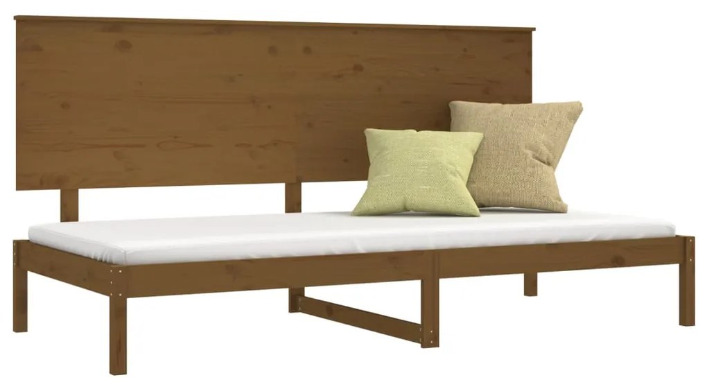 Dormeuse Marrone Miele 90x200 cm in Legno Massello di Pino