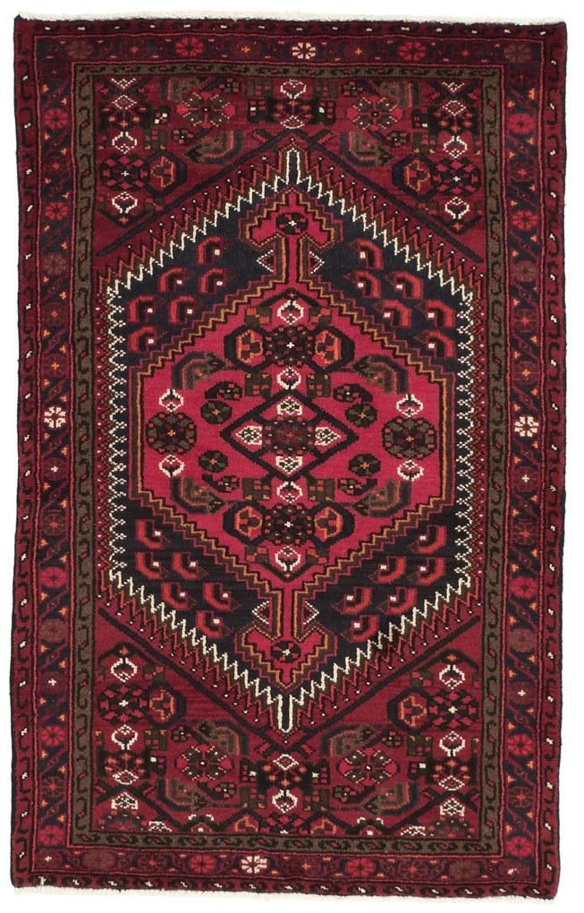 Hamedan Tappeto 160x100 Blu (Iran) Annodato A Mano