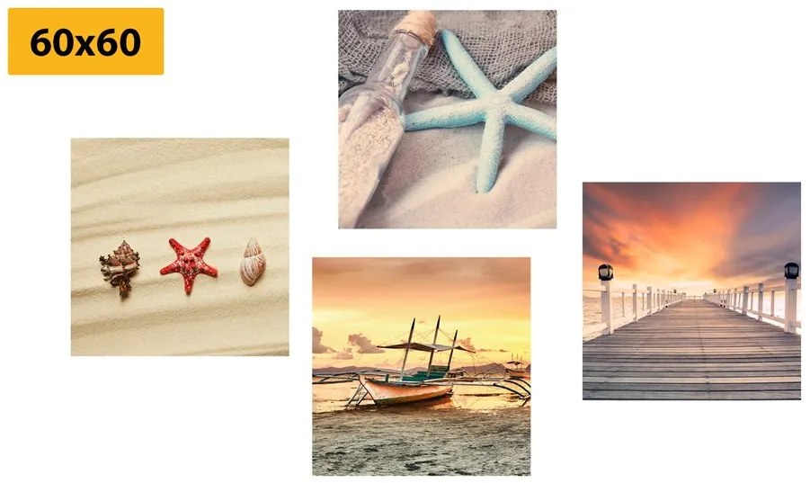 Set di quadri – Tesori del mare e della spiaggia