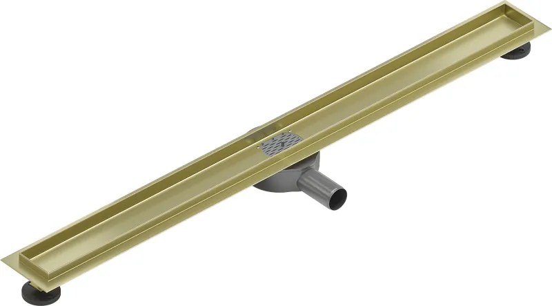 Mexen Flat 360° corpo per scarico lineare girevole 80 cm, oro spazzolato - 1A40080