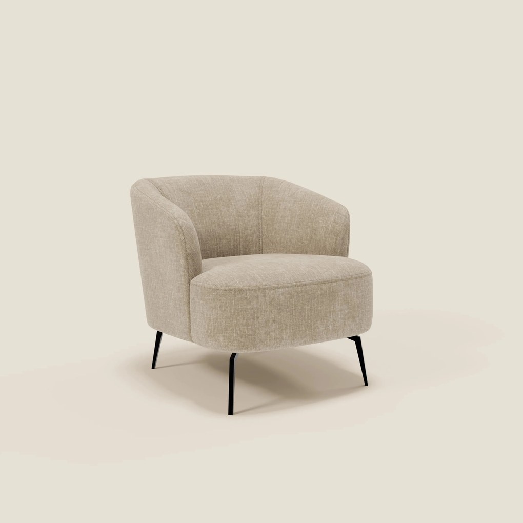 Renoa Poltroncina dall'eleganza moderna in tessuto smacchiabile T24 beige