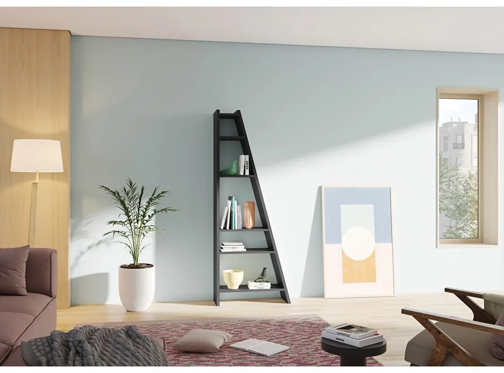 Libreria nera 76x195 cm Delta - TemaHome