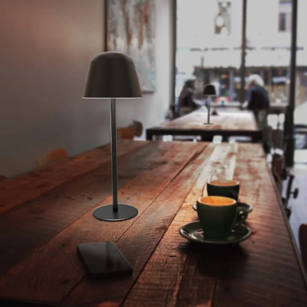 Lampada da Tavolo Ricaricabile 2.2W, IP54 CCT Dimmerabile - Nera Colore del corpo Nero