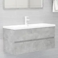 Mobile Bagno con Lavabo Integrato Grigio Cemento in Truciolato 3071661