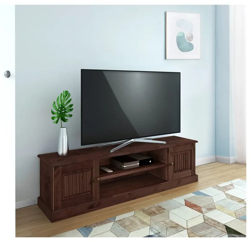 Mobile TV marrone in legno di pino 45x40 cm Mille - Støraa