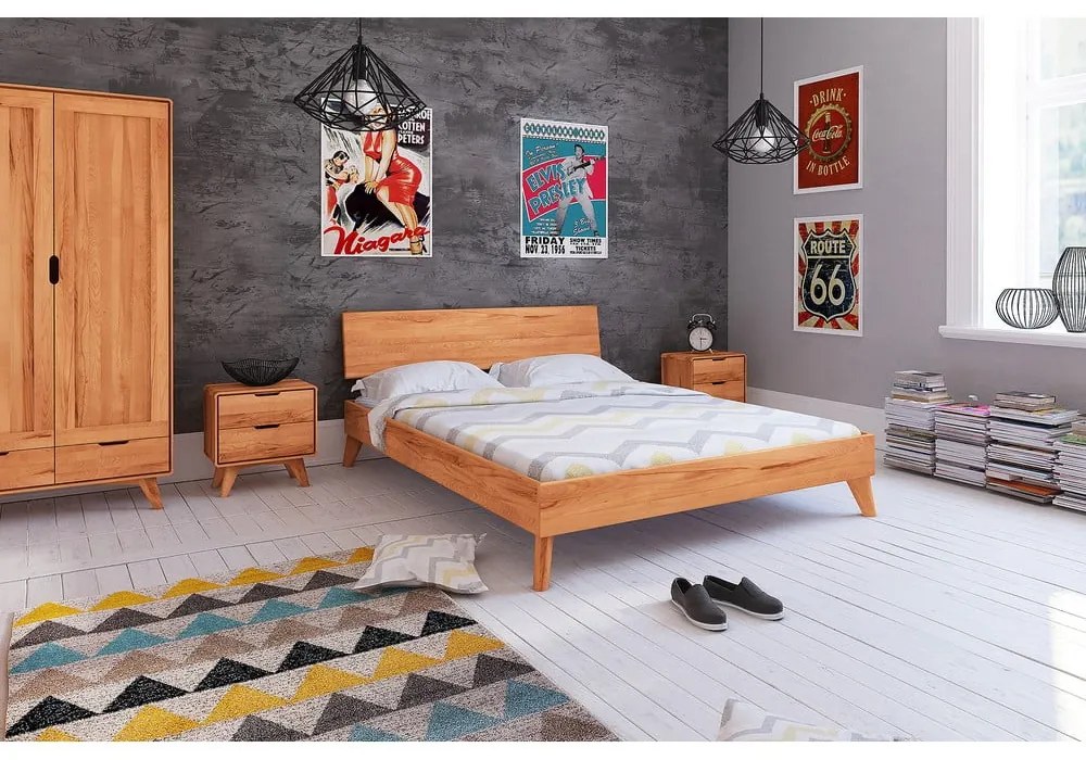 Letto matrimoniale in legno di faggio 140x200 cm Greg 1 - The Beds