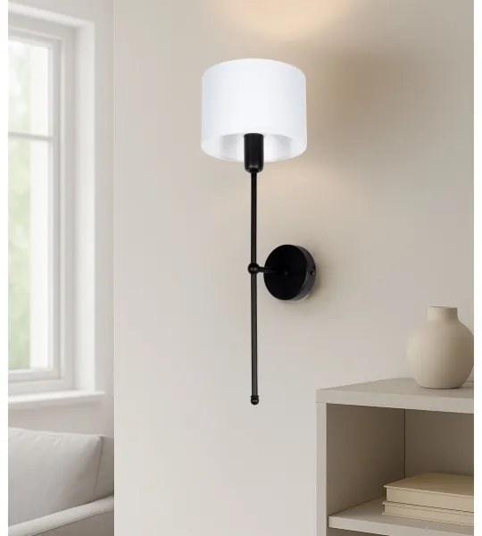 Lampada da parete MADELA 1xE14/40W/230V bianco/nero